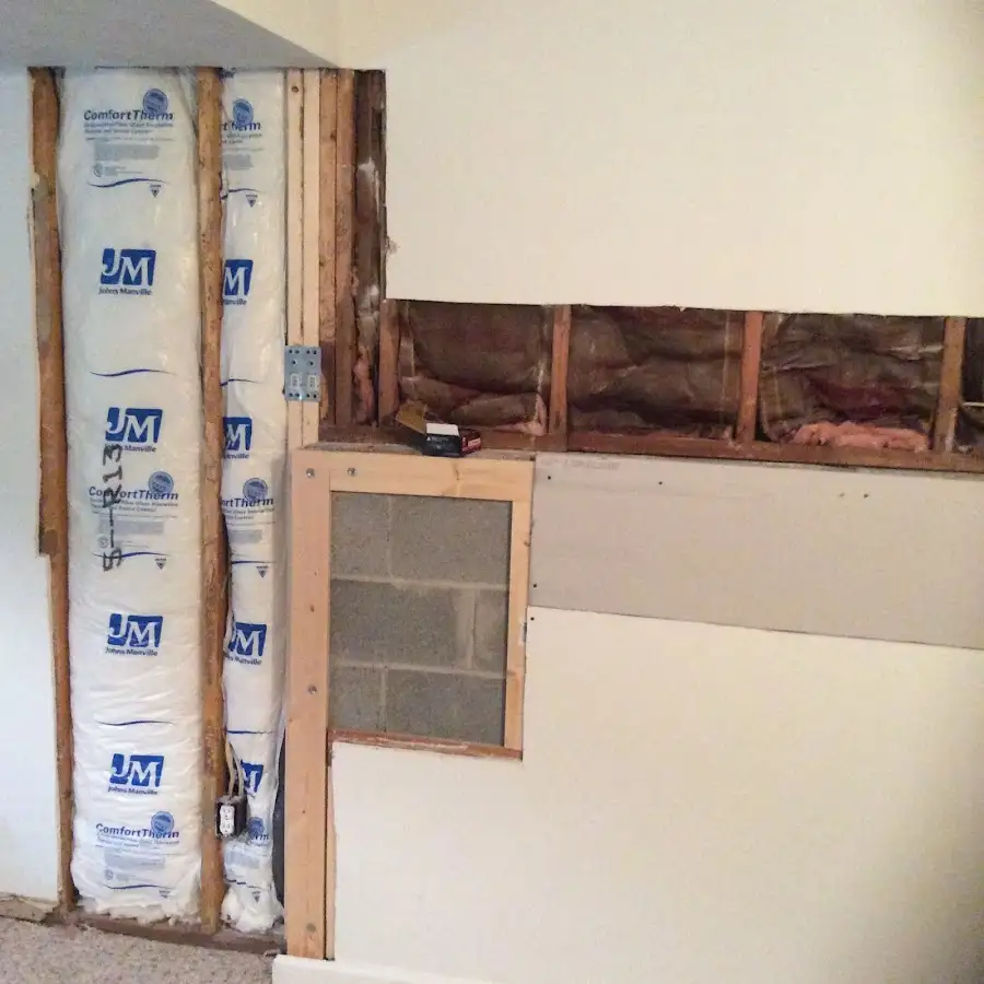 Wall insulation replacement during Structural Drying in Fairview